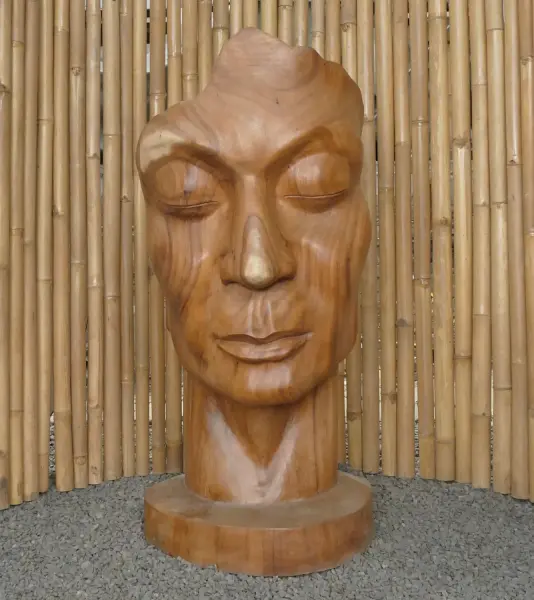 Product image 1 of the product “Mask man by original made of suar wood, 120cm height ”